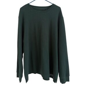 Legendary Outfitters Mens Dark Green Waffle Knit Long Sleeve Shirt XXL